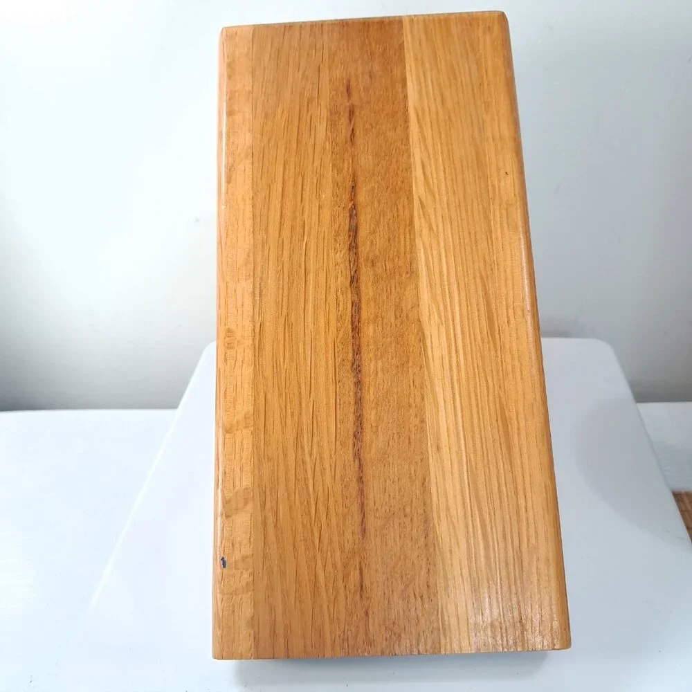 Vintage Cutco 5 Slot Knife Block Holder Wooden Wood Honey Oak‎ knives